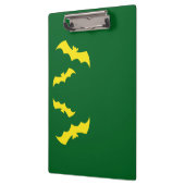 Flying Yellow Halloween Bats Klemmbrett (Links)