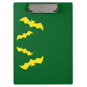 Flying Yellow Halloween Bats Klemmbrett (Vorderseite)