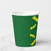 Flying Yellow Halloween Bats Pappbecher (Links)