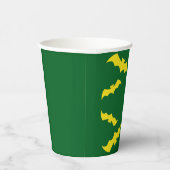 Flying Yellow Halloween Bats Pappbecher (Rechts)