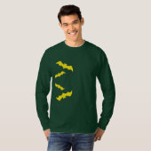 Flying Yellow Halloween Bats T-Shirt (Vorne ganz)