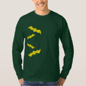 Flying Yellow Halloween Bats T-Shirt (Vorderseite)
