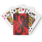 Flying Yin Yang Dragons - red and black