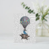 Flying Zebra Postkarte (Stehend Vorderseite)