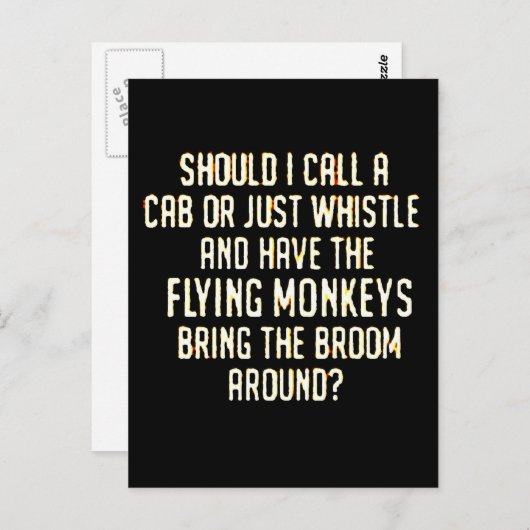 Flyingmonkeypfeife Postkarte (Vorne/Hinten)