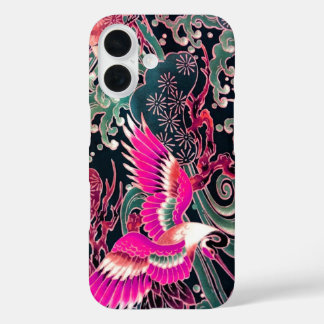 FLYKEN, WELLEN, BLUME Pink, Japanisch iPhone 16 Hülle