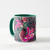 FLYKEN, WELLEN, BLUME Pink, Japanisch Tasse (Vorderseite Links)