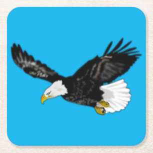 Flyng American Bald Eagle Paper Untersetzer