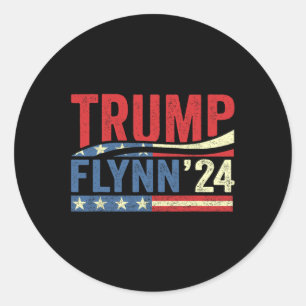 Flynn 2024 Vizepräsident Zurück Amerikaner W Runder Aufkleber