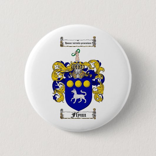 FLYNN-FAMILIENWAPPEN - FLYNN-WAPPEN BUTTON (Vorderseite)