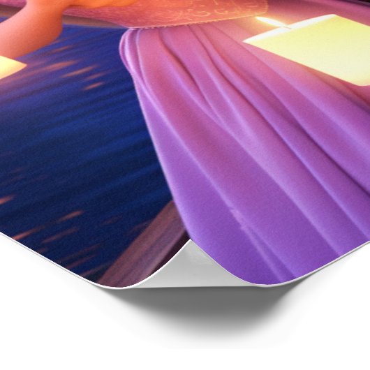 Flynn & Rapunzel Tangled Couple Poster (Ecke)