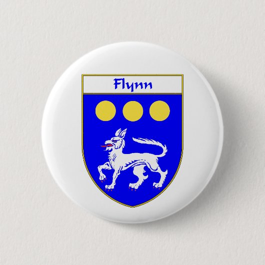 Flynn-Wappen/Familienwappen Button (Vorderseite)