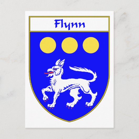 Flynn-Wappen/Familienwappen Postkarte (Vorderseite)
