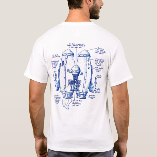 Flyology Jetpack Plan T-Shirt (Rückseite)