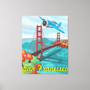 Flypast San Francisco Golden Gate Bridge Leinwanddruck