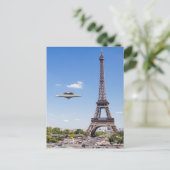 FLYSAUCER ÜBER PARIS POSTKARTE (Stehend Vorderseite)