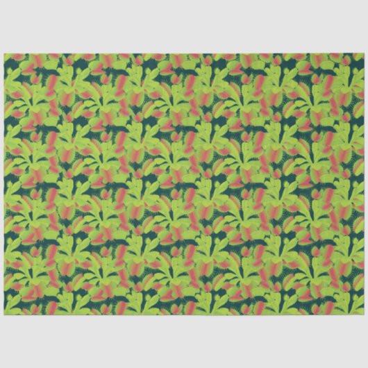 Flytraps-Muster Seidenpapier (Vorderseite)