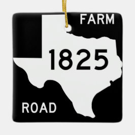 FM 1825 Pflugerville-Zeichen Keramikornament