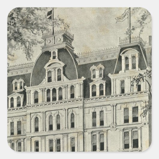 FM Brown & Co Quadratischer Aufkleber (Vorderseite)