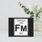 Fm - Fermium Postkarte (Stehend Vorderseite)