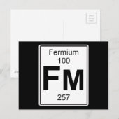 Fm - Fermium Postkarte (Vorne/Hinten)