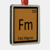 Fm - Filet Mignon Chemistry Periodisches Tabellens Ornament Aus Metall (Rechts)