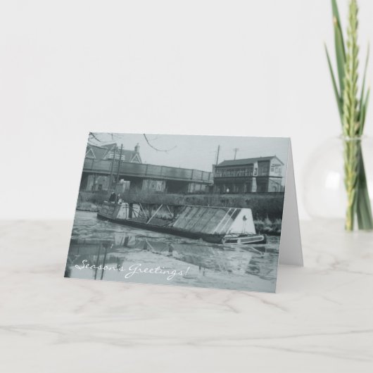 FMC Bison im Winter Feiertagskarte (Vorderseite)