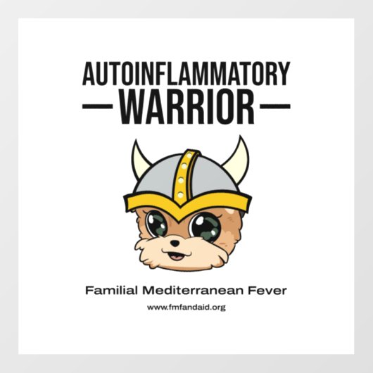 FMF Warrior Window Sticker mit weißem Hintergrund (Blatt)