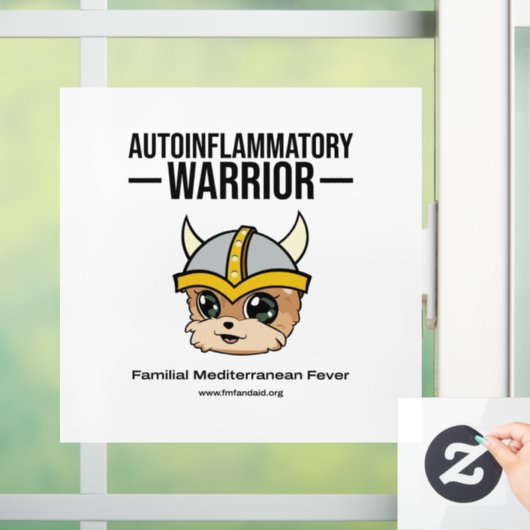 FMF Warrior Window Sticker mit weißem Hintergrund (Zuhause)