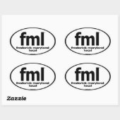 FML Frederick Maryland Local Decal Ovaler Aufkleber (Blatt)