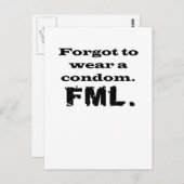FML-Kondom Postkarte (Vorne/Hinten)