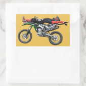 FMX - Freestyle Aerial Motocross Stunt III Rechteckiger Aufkleber (Tasche)