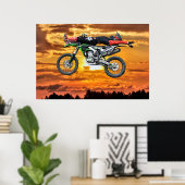 FMX-Motocross-Drehkreuz-Radwanderrodelbahn und Son Poster (Heimbüro)