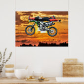 FMX-Motocross-Drehkreuz-Radwanderrodelbahn und Son Poster (Küche)