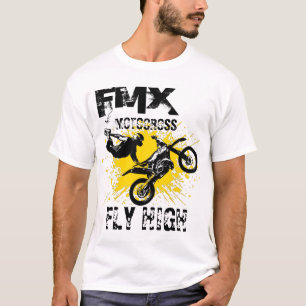 FMX Motocross Fliege hoch T-Shirt