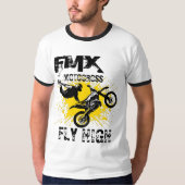 FMX Motocross Fliege hoch T-Shirt (Vorderseite)