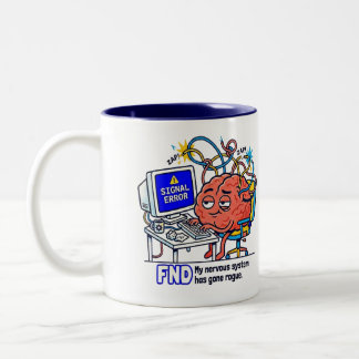 FND Signal Error Brain Funny Nervous System Humor Zweifarbige Tasse