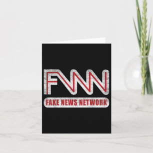 Fnn Logo Fake News Network Funny Political Joke Karte