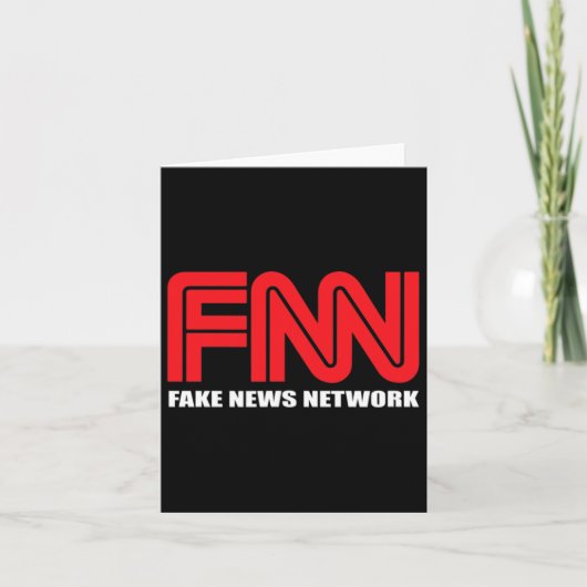 Fnn Logo Fake News Network Funny Trump Karte (Vorderseite)