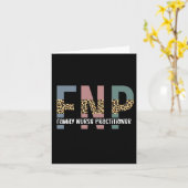 FNP Family Nurse Practitioner Cheetah Print Karte (Gelbe Blume)