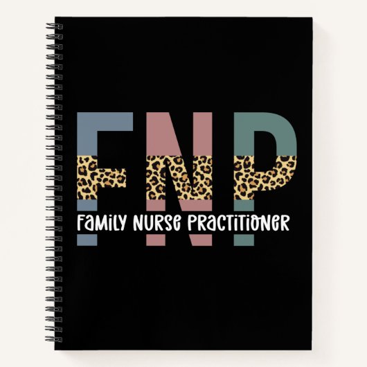 FNP Family Nurse Practitioner Cheetah Print Notizblock (Vorderseite)