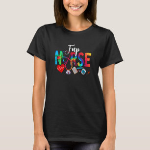 FNP-Krankenschwester Tie Dye Liebesherz Stethoskop T-Shirt
