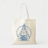 FNUCL Budget Tote Bag - Blue Logo & Natural Handle Tragetasche (Vorne)