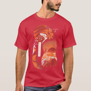 Fo Kitsune Japanese Kami Inari Nine Tails Fo T-Shirt
