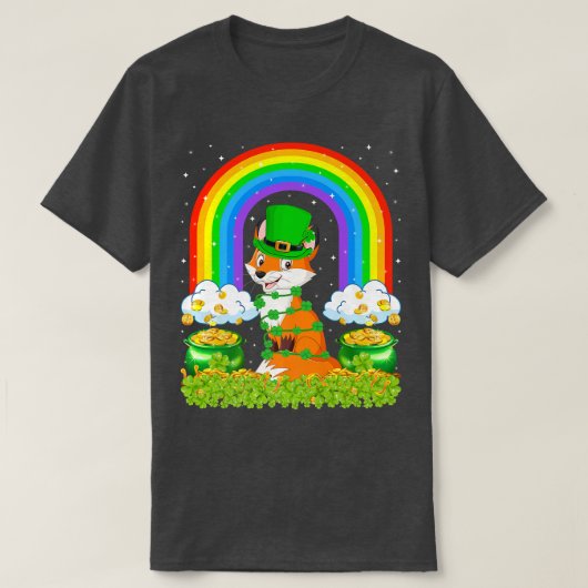 Fo Lover Rainbow Leprechaun zum St. Patricks Day T-Shirt (Design vorne)