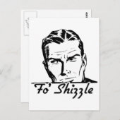 Fo' Shizzle Retro Man Postkarte (Vorne/Hinten)