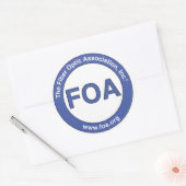 FOA große Logoaufkleber Runder Aufkleber (Umschlag)