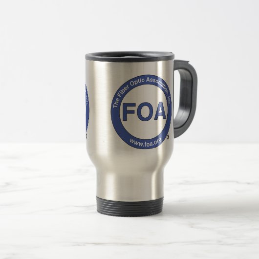 FOA-Logoreise-Tasse Reisebecher (VorderseiteRechts)