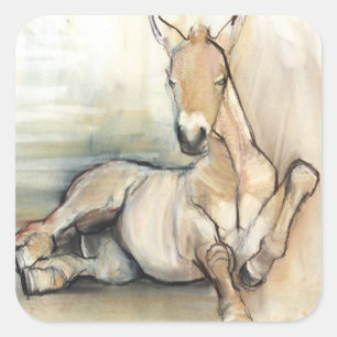 Foal 2012 quadratischer aufkleber