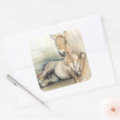 Foal 2012 quadratischer aufkleber (Umschlag)